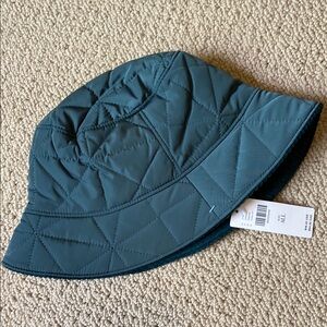 Anthropologie Quilted Bucket Hat in Teal